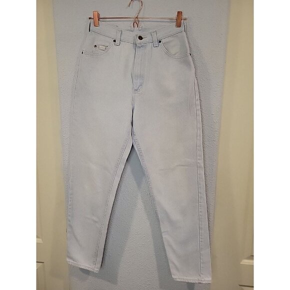 Vintage 90s Y2K Lee Tapered Mom‎ Fit Jeans Womens Size 12 Light Wash Denim 28x30 - Picture 2 of 8
